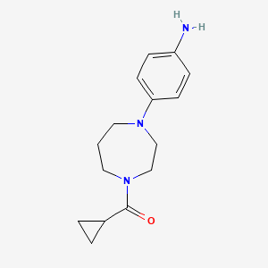 molecular formula C15H21N3O B1452595 (4-[4-(环丙基羰基)-1,4-二氮杂环-1-基]苯基)胺 CAS No. 1018592-25-0