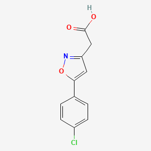 molecular formula C11H8ClNO3 B1452596 [5-(4-氯苯基)异恶唑-3-基]乙酸 CAS No. 24146-84-7