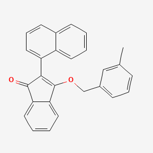 3-[(3-Methylphenyl)methoxy]-2-(naphthalen-1-yl)-1H-inden-1-one