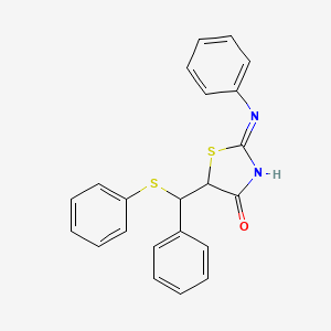 2-Anilino-5-[phenyl(phenylsulfanyl)methyl]-1,3-thiazol-4(5H)-one