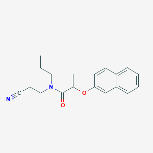 N-(2-Cyanoethyl)-2-[(naphthalen-2-yl)oxy]-N-propylpropanamide