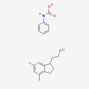 2-(4,6-dimethyl-2,3-dihydro-1H-inden-1-yl)ethanol;phenylcarbamic acid