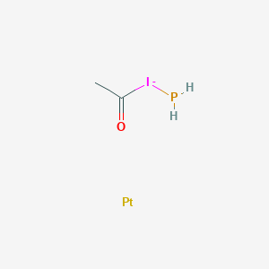 1-Phosphanyliodanuidylethanone;platinum