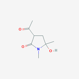 3-Acetyl-5-hydroxy-1,5-dimethylpyrrolidin-2-one