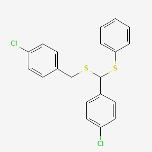 1-Chloro-4-[{[(4-chlorophenyl)methyl]sulfanyl}(phenylsulfanyl)methyl]benzene