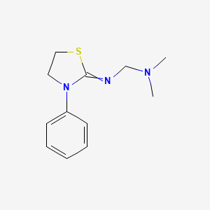 N,N-Dimethyl-1-[(3-phenyl-1,3-thiazolidin-2-ylidene)amino]methanamine