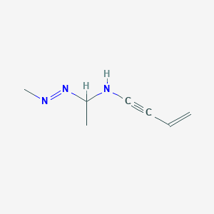 N-{1-[(E)-Methyldiazenyl]ethyl}but-3-en-1-yn-1-amine