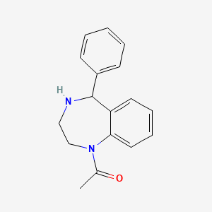 1-(5-Phenyl-2,3,4,5-tetrahydro-1H-1,4-benzodiazepin-1-yl)ethan-1-one