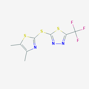 2-[(4,5-Dimethyl-1,3-thiazol-2-yl)sulfanyl]-5-(trifluoromethyl)-1,3,4-thiadiazole