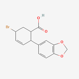 2-(2H-1,3-Benzodioxol-5-yl)-5-bromocyclohex-3-ene-1-carboxylic acid