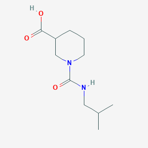 molecular formula C11H20N2O3 B1452641 1-[(2-甲基丙基)氨基甲酰基]哌啶-3-羧酸 CAS No. 1018573-51-7