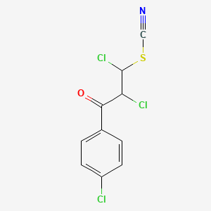 1,2-Dichloro-3-(4-chlorophenyl)-3-oxopropyl thiocyanate