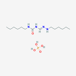 1-hexyl-3-[(E)-(hexylhydrazinylidene)methyl]urea;phosphoric acid