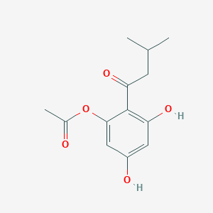 3,5-Dihydroxy-2-(3-methylbutanoyl)phenyl acetate