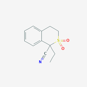 1-Ethyl-2,2-dioxo-1,2,3,4-tetrahydro-2-benzothiopyran-1-carbonitrile