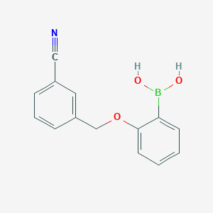 B1452664 2-(3-Cyanophenylmethoxy)phenylboronic acid CAS No. 1256355-67-5