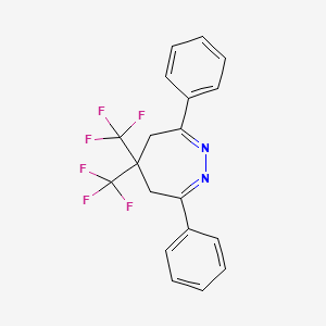 4H-1,2-Diazepine, 5,6-dihydro-3,7-diphenyl-5,5-bis(trifluoromethyl)-