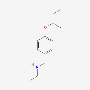molecular formula C13H21NO B1452669 N-[4-(Sec-butoxy)benzyl]-1-ethanamine CAS No. 1040686-50-7