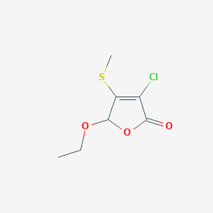 3-Chloro-5-ethoxy-4-(methylsulfanyl)furan-2(5H)-one