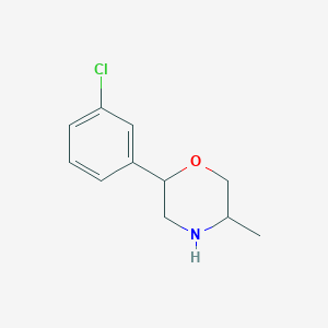 molecular formula C11H14ClNO B1452674 2-(3-Chlorophenyl)-5-methylmorpholine CAS No. 1099679-83-0