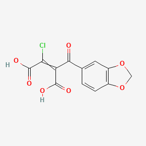 2-(2H-1,3-Benzodioxole-5-carbonyl)-3-chlorobut-2-enedioic acid