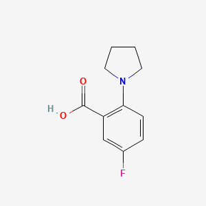 molecular formula C11H12FNO2 B1452676 5-フルオロ-2-ピロリジノ安息香酸 CAS No. 1096304-38-9