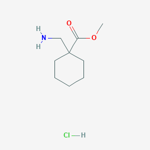molecular formula C9H18ClNO2 B1452679 Methyl 1-(aminomethyl)cyclohexanecarboxylate hydrochloride CAS No. 227203-36-3