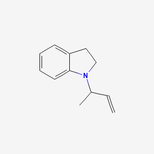 1H-Indole, 2,3-dihydro-1-(1-methyl-2-propenyl)-