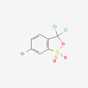 6-Bromo-3,3-dichloro-2,1lambda~6~-benzoxathiole-1,1(3H)-dione