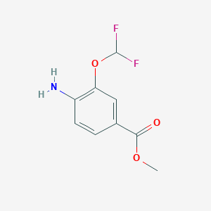 molecular formula C9H9F2NO3 B1452683 4-氨基-3-(二氟甲氧基)苯甲酸甲酯 CAS No. 1096816-13-5