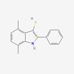 4,7-Dimethyl-2-phenyl-1H-indole-3-thiol