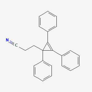 3-(1,2,3-Triphenylcycloprop-2-en-1-yl)propanenitrile