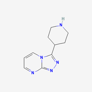 molecular formula C10H13N5 B1452703 4-{[1,2,4]三唑并[4,3-a]嘧啶-3-基}哌啶 CAS No. 1153390-55-6