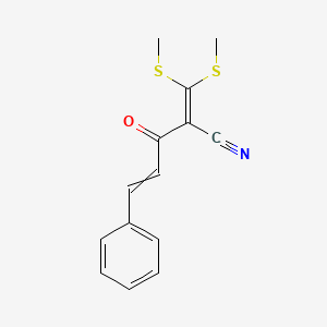 2-[Bis(methylsulfanyl)methylidene]-3-oxo-5-phenylpent-4-enenitrile