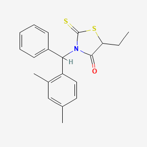 3-[(2,4-Dimethylphenyl)(phenyl)methyl]-5-ethyl-2-sulfanylidene-1,3-thiazolidin-4-one