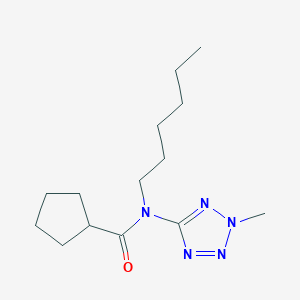 N-Hexyl-N-(2-methyl-2H-tetrazol-5-yl)cyclopentanecarboxamide