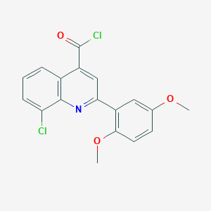 molecular formula C18H13Cl2NO3 B1452709 8-氯-2-(2,5-二甲氧基苯基)喹啉-4-甲酰氯 CAS No. 1160256-54-1