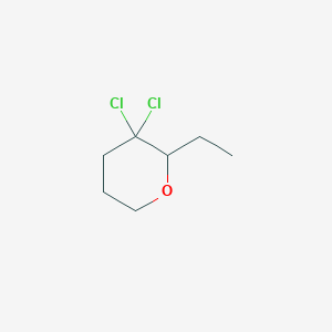 3,3-Dichloro-2-ethyloxane