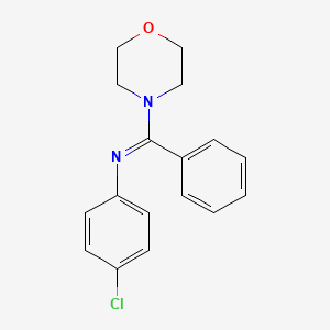 Morpholine, 4-[[(4-chlorophenyl)imino]phenylmethyl]-