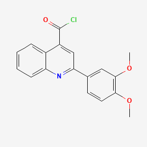 molecular formula C18H14ClNO3 B1452716 2-(3,4-Dimethoxyphenyl)quinoline-4-carbonyl chloride CAS No. 1160264-86-7