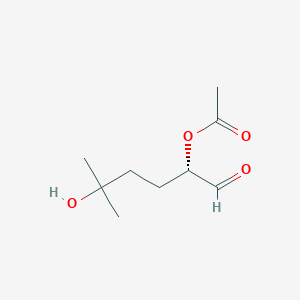 (2S)-5-Hydroxy-5-methyl-1-oxohexan-2-yl acetate