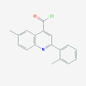 6-Methyl-2-(2-methylphenyl)quinoline-4-carbonyl chloride