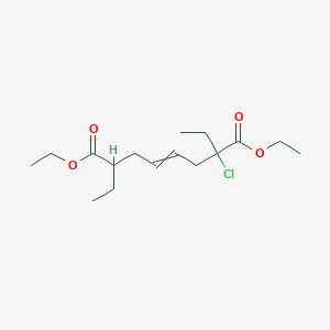 Diethyl 2-chloro-2,7-diethyloct-4-enedioate