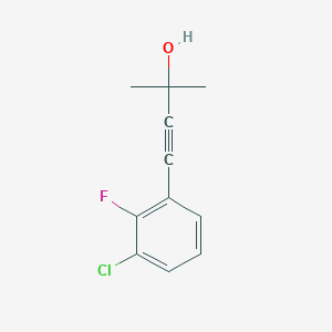 B1452728 4-(3-Chloro-2-fluorophenyl)-2-methylbut-3-YN-2-OL CAS No. 1187385-72-3