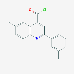molecular formula C18H14ClNO B1452730 6-甲基-2-(3-甲基苯基)喹啉-4-甲酰氯 CAS No. 1160253-41-7