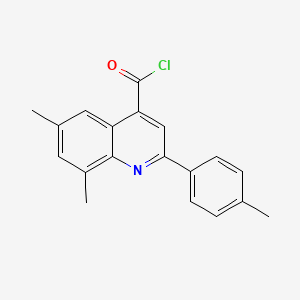 molecular formula C19H16ClNO B1452732 6,8-二甲基-2-(4-甲基苯基)喹啉-4-羰基氯 CAS No. 31009-11-7