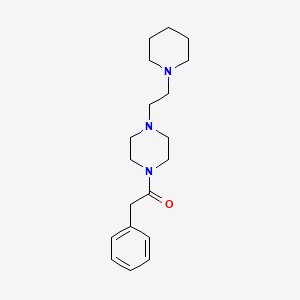 2-Phenyl-1-{4-[2-(piperidin-1-yl)ethyl]piperazin-1-yl}ethan-1-one