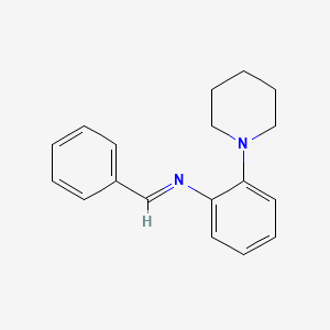 (E)-1-Phenyl-N-[2-(piperidin-1-yl)phenyl]methanimine