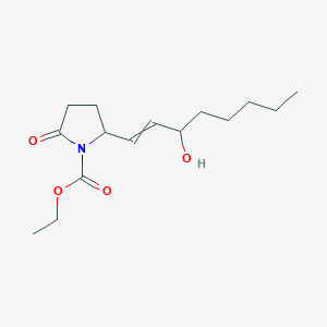 Ethyl 2-(3-hydroxyoct-1-EN-1-YL)-5-oxopyrrolidine-1-carboxylate