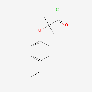 molecular formula C12H15ClO2 B1452736 2-(4-Ethylphenoxy)-2-methylpropanoyl chloride CAS No. 4878-07-3